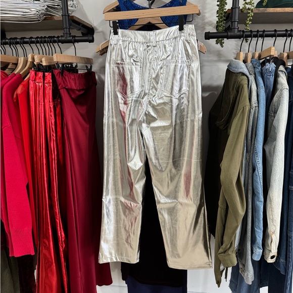 Amy Lynn Silver Metallic Lupe Pants - Picture 15 of 15